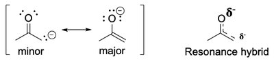Resonance hybrid with partial charges