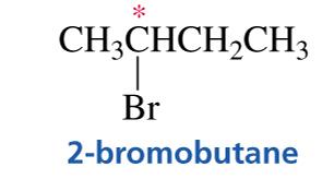 Asymmetric center in 2-bromobutane