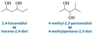 Compounds with two OH groups