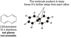 [10]-annulene structure and non-aromaticity