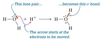 Arrow pushing in acid-base mechanism
