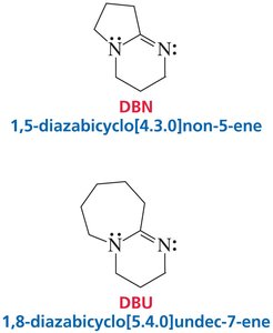Bulky bases: DBN and DBU structures
