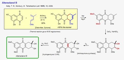 Altersolanol B synthesis via Diels-Alder reaction and subsequent transformations