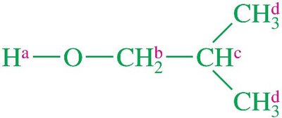Structure of isobutyl alcohol