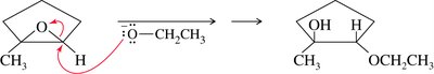 Epoxide opening with sodium ethoxide