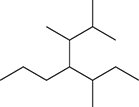 Branched alkane structure for IUPAC naming