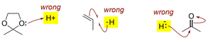 Incorrect depiction of free hydrogen species