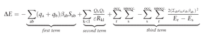 Salem-Klopman equation for interaction energy