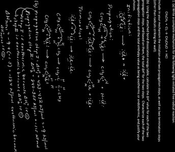 Free radical halogenation mechanism and energetics