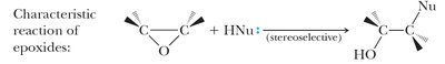 Characteristic reaction of epoxides: ring opening
