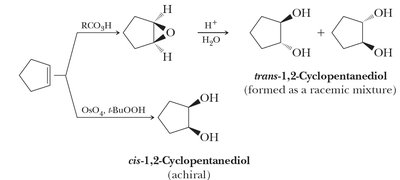Comparison of glycol formation from epoxide and alkene oxidation