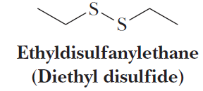 Structure of diethyl disulfide