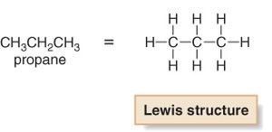 Lewis structure of propane