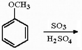 Methoxybenzene (anisole) reacts with SO3/H2SO4