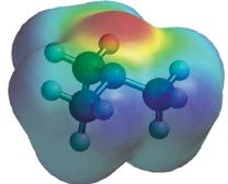 Electron potential map of triethylamine