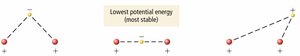 Potential energy diagram for bonding
