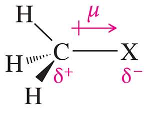 dipole moment in alkyl halides
