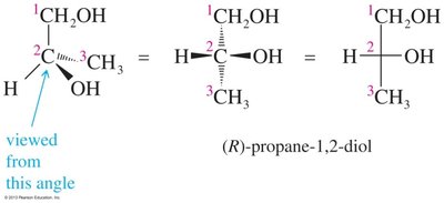 Fischer projection of a chiral molecule