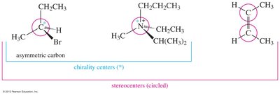 Examples of chirality centers and stereocenters