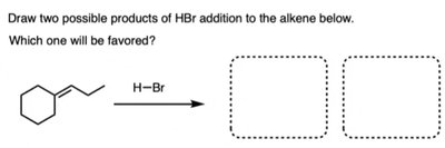 Cyclohexylpropene HBr addition products