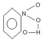 Estructura de o-nitrofenol mostrando puente de hidrógeno intramolecular