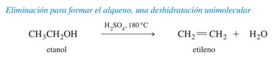 Eliminación unimolecular para formar alqueno