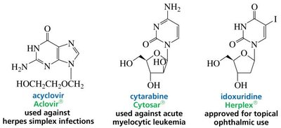 Structures of antiviral drugs