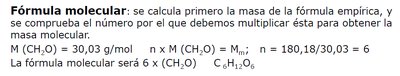 Cálculo de fórmula molecular