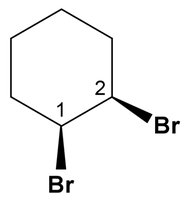 Cis-1,2-dibromocyclohexane conformations
