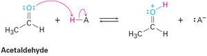 Acetaldehyde acting as a Lewis base