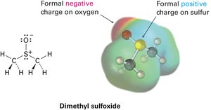 Dimethyl sulfoxide with formal charges