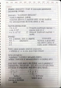 Handwritten notes on atomic structure and bonding