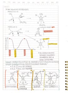 Handwritten notes on alkane conformations and Newman projections