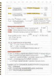 Handwritten notes on reaction mechanisms and energy diagrams