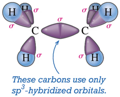 sp3 hybridized orbitals in alkanes