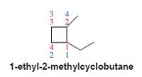 1-ethyl-2-methylcyclobutane structure