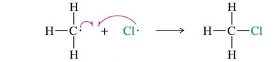 Termination steps in radical reactions