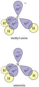 Methyl anion and ammonia structure
