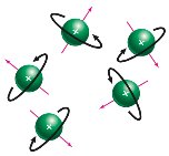 Random orientation of nuclear spins in absence of magnetic field