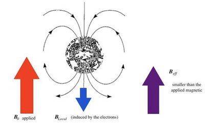 Local magnetic fields induced by electrons