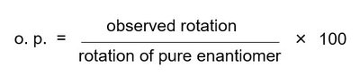 Optical purity formula