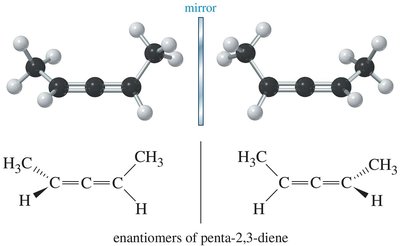 Enantiomers of penta-2,3-diene