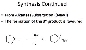 Synthesis from alkanes (substitution)