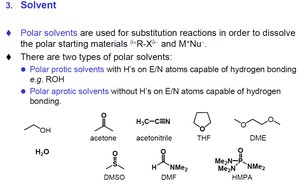 Polar aprotic solvents