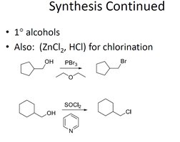 Synthesis from alcohols (1°)