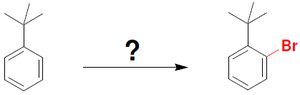 Target synthesis: bromination of tert-butylbenzene