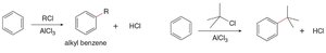 Friedel–Crafts alkylation of benzene