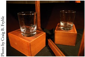 A glass and its mirror image, illustrating achirality