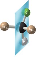 Molecule with a plane of symmetry (achiral)