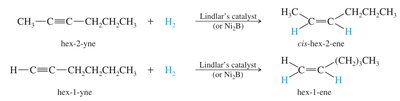 Examples of Lindlar hydrogenation